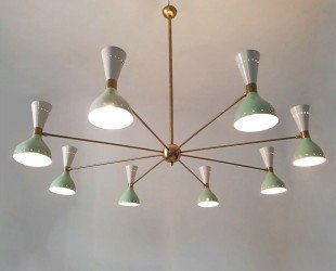 Huge Italian Chandelier Style Stilnovo Mid Century 8 Arms/16 Bulb Socket Sputnik Ceiling Lights - Letsgosale.com