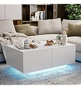 IKIFLY-Modern-LED-Coffee-Table-with-Drawer-White-High-Glossy-Rectangle-Coffee-End-Table-with-16-Colo-B0BGSGNDLM-9